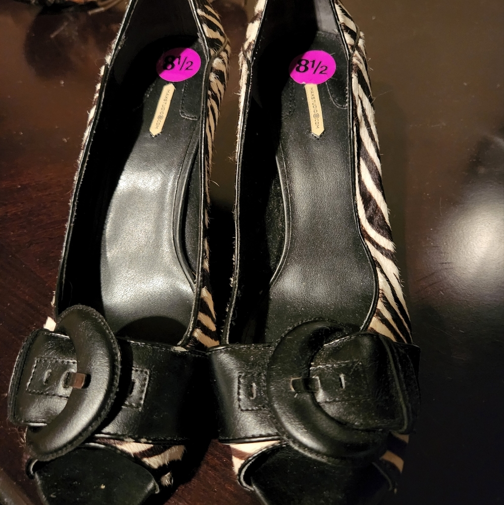 Max studio new never worn zebra calf hair heel